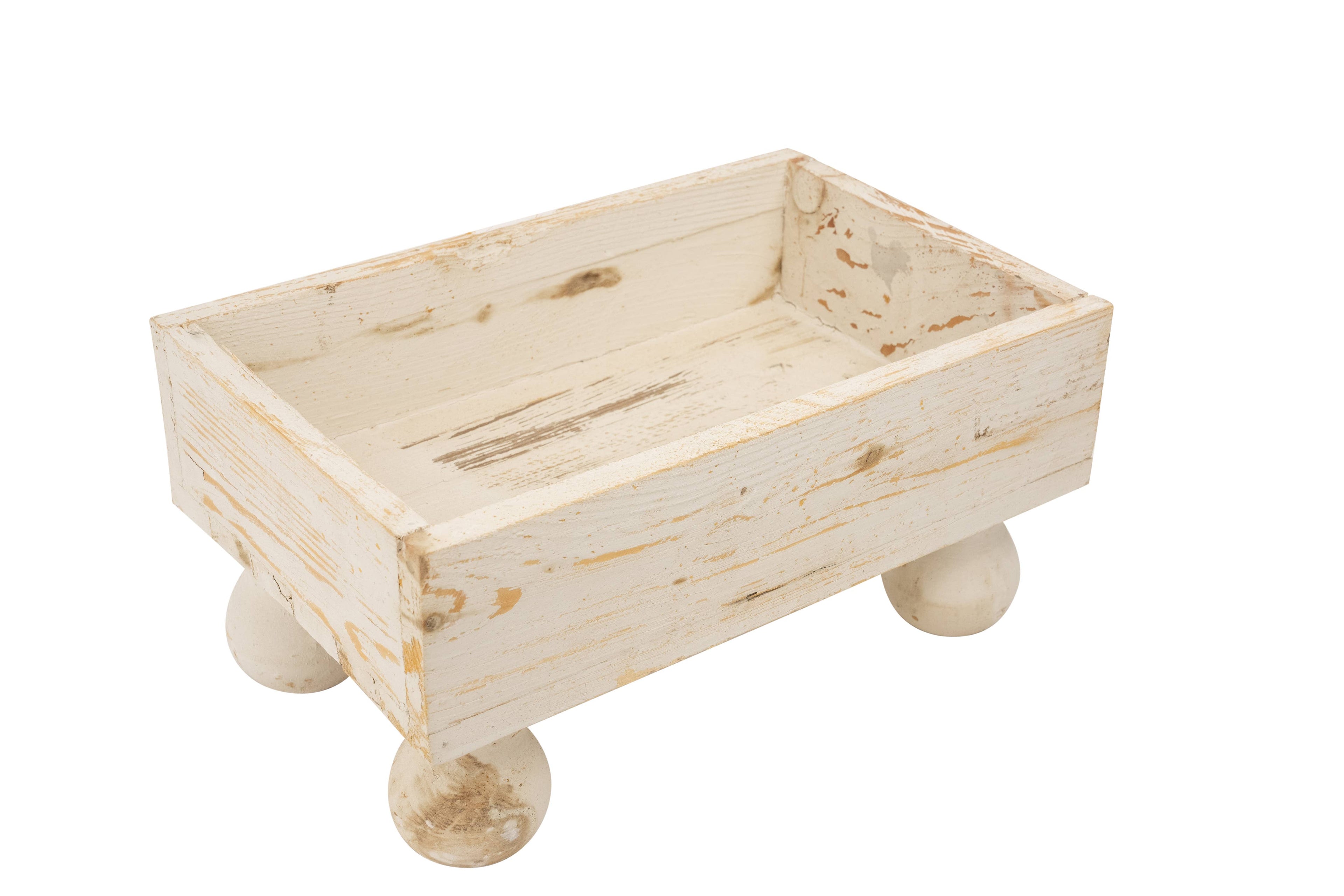 Temple Garden Planter Set of 2-Farmhouse Trays- White