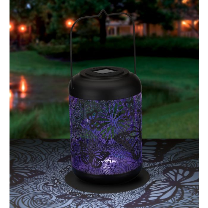 Large Butterfly Solar Shadow Lantern