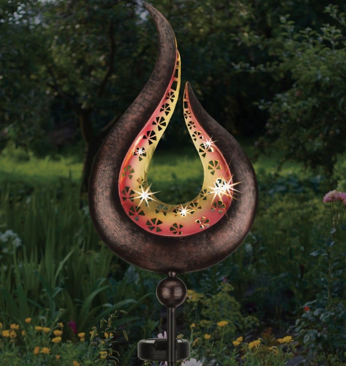 Filigree Solar Stake - Swirl