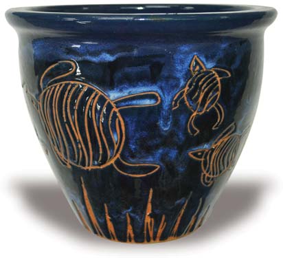 Hand Carved Pots - Turtles