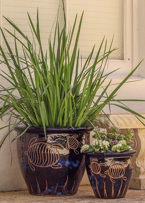 Hand Carved Pots - Turtles