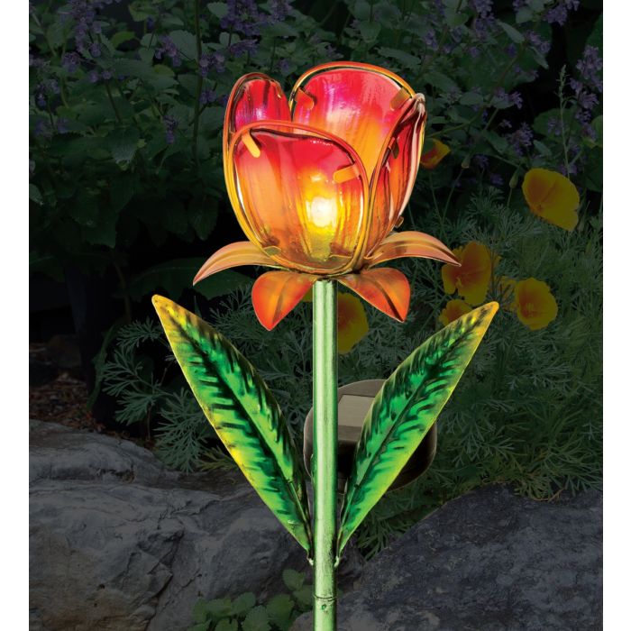 Mini Solar Garden Stake - Yellow Tulip