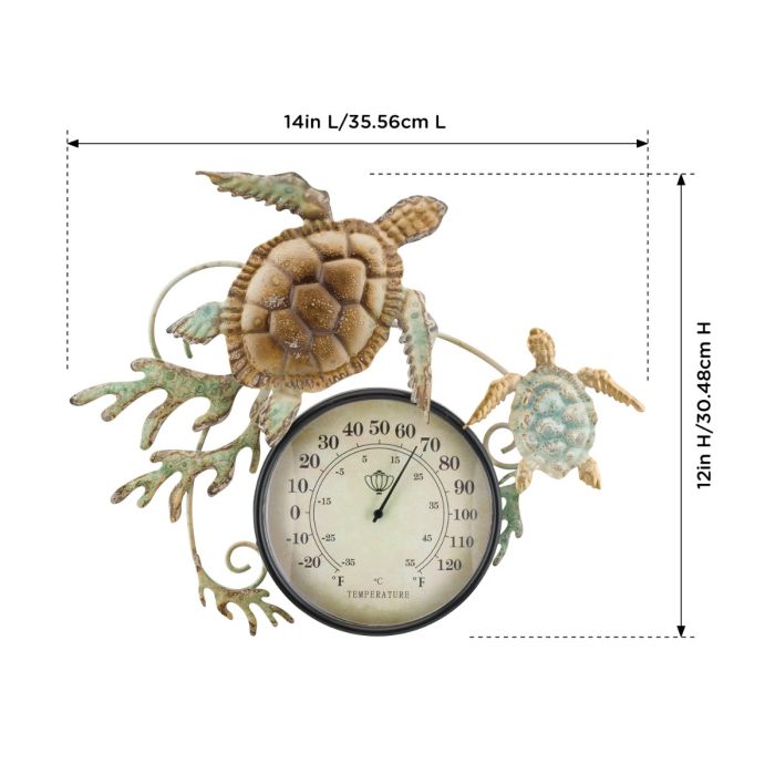 Sea Turtle Thermometer Wall Decor