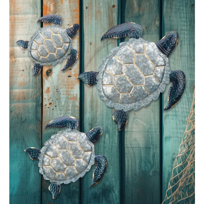 Galvanized Sea Turtle Wall Decor