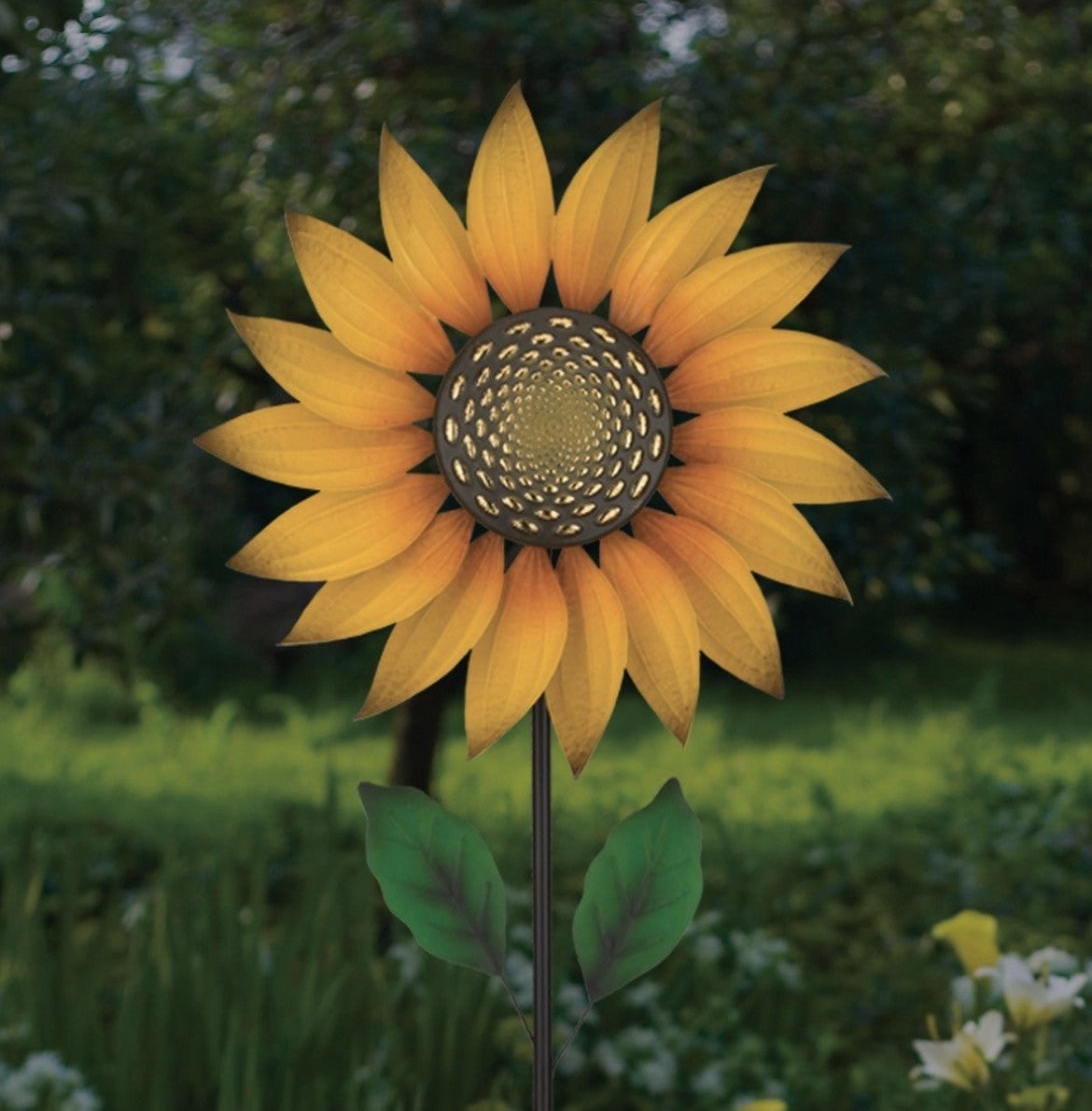 Sunflower Spinner Garden Stake