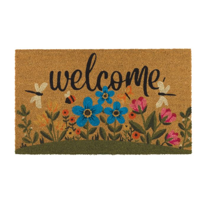 Welcome Doormat - Flowers