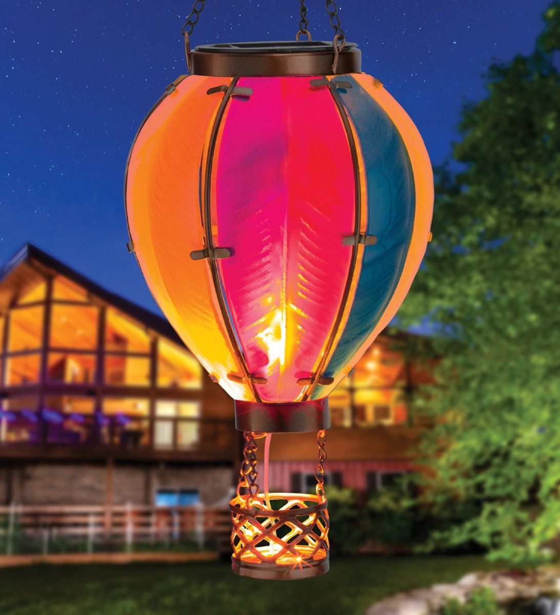 Multicolored Solar Hot Air Balloon Lantern - Small